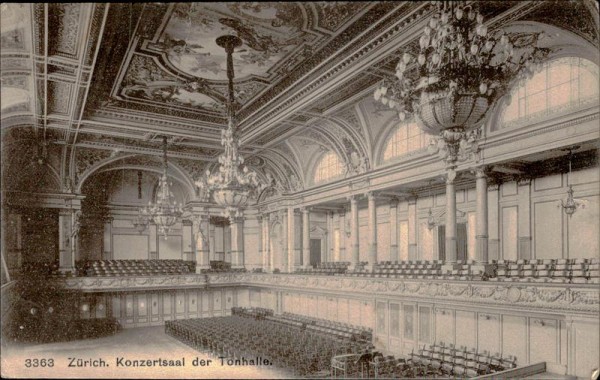 Zürich - Konzertsaal der Tonhalle Vorderseite