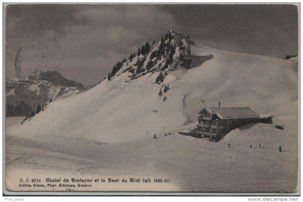 Chalet de Bretayes et la Dent du Midi - Restaurant im Winter en hiver