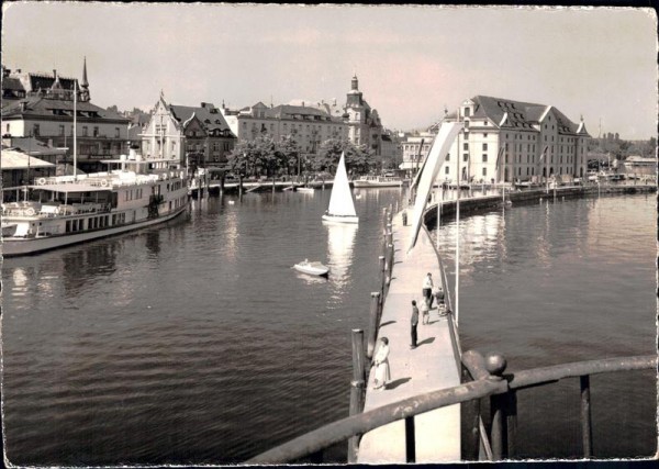 Rorschach am Bodensee - Hafen mit Kornhaus Vorderseite