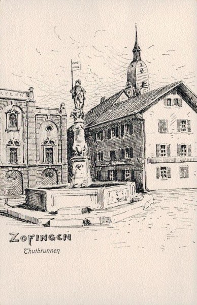 Zofingen, Thutbrunnen Vorderseite