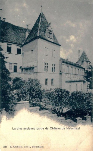 La plus ancienne partie du Chàteau de Neuchàtel Vorderseite