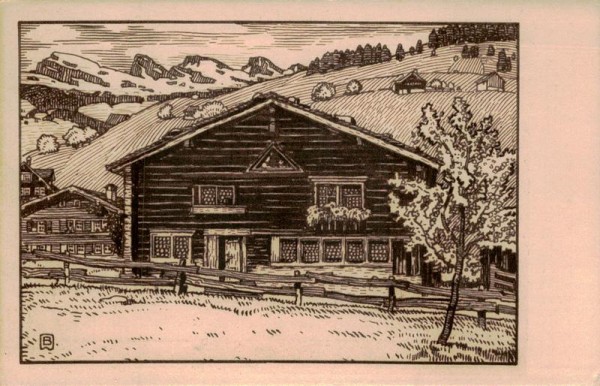 Zwinglis Geburtshaus inn Wildhaus, W.F. Burger Vorderseite