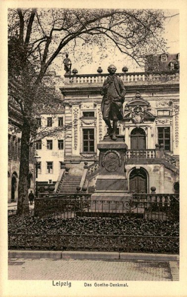 Leipzig - Das Goethe-Denkmal Vorderseite