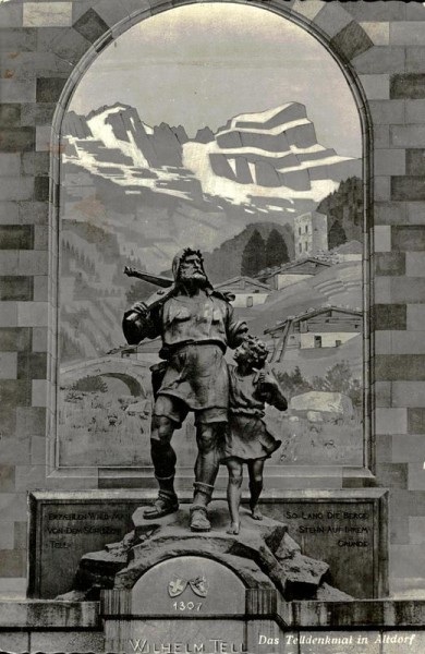 Telldenkmal in Altdorf Vorderseite