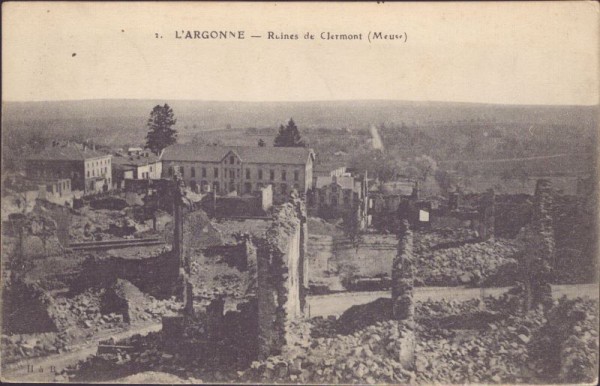 l'argonne, ruines de Clermont, Meuse