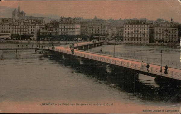 Genève - le Pont des Bergues et le Grand Quai Vorderseite