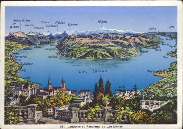 Lausanne et Panorama du Lac Léman