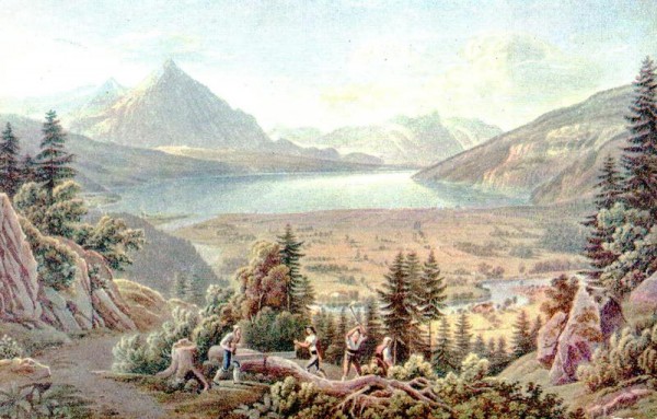 Babriel Lory junior - Ansicht von Interlaken Vorderseite