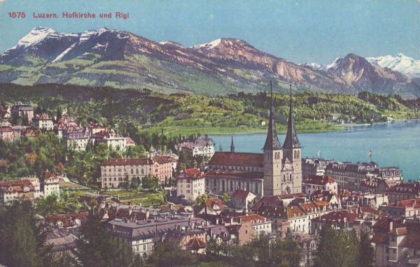 Luzern - Hofkirche und Rigi