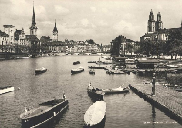 Zürich. Limmat Vorderseite