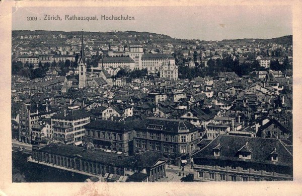 Zürich, Rathausquai, Hochschulen Vorderseite