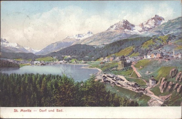 St. Moritz, Dorf und Bad Vorderseite