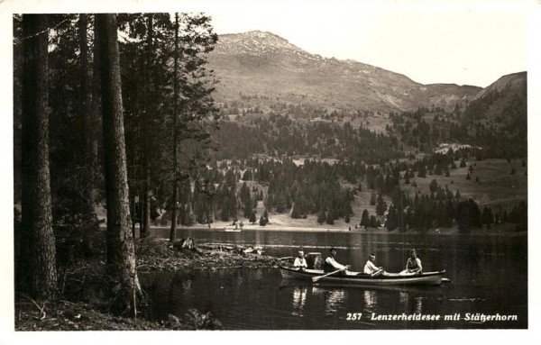 Lenzerheidesee mit Stätzerhorn Vorderseite