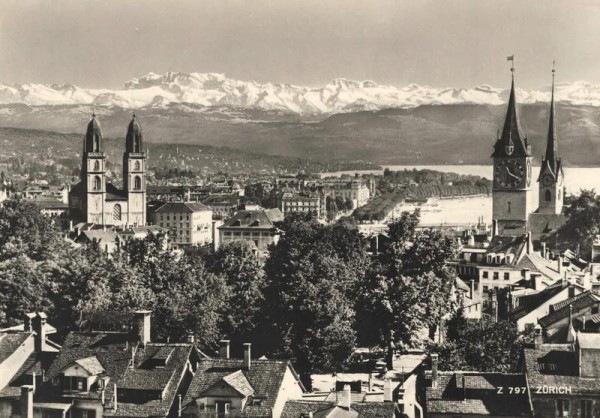 Zürich. Alpen Vorderseite