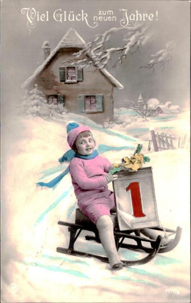 Viel Glück zum neuen Jahre Vorderseite