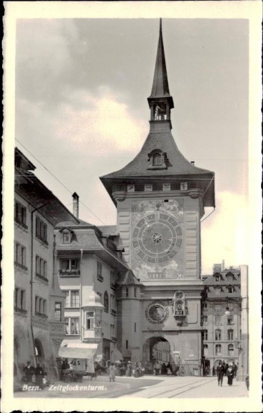 Berne, Bern, La Tour de l'horloge, Zeitglockenturm Vorderseite