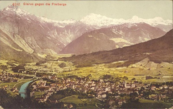Glarus gegen die Freiberge Vorderseite