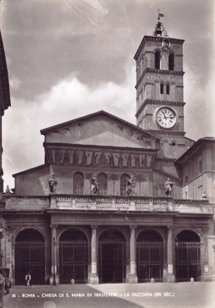 Roma - Chiesa Di S. Maria in Trastevere - La Facciata