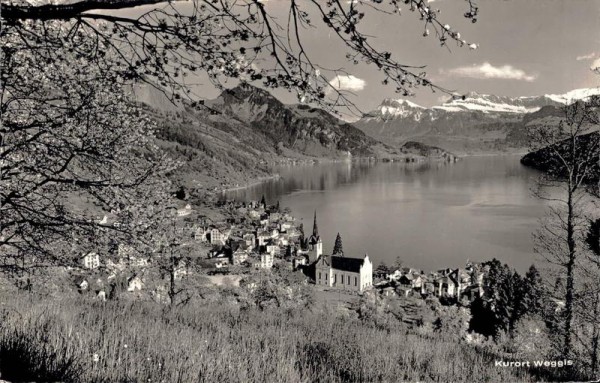 Kurort Weggis am Vierwaldstättersee. Nieder- und Oberbauen Vorderseite