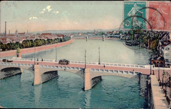 Mittlere Rheinbrücke, Wettsteinbrücke Vorderseite