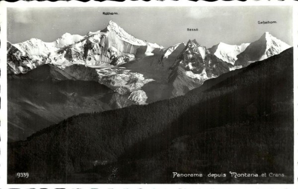 Panorama depuis Montana et Crans Vorderseite
