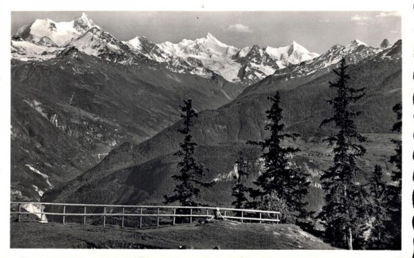 Montana - Vermala, Weisshorn, Rothorn, Gabelhorn, Cervin Vorderseite