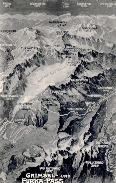 Grimsel- und Furka-Pass Vorderseite