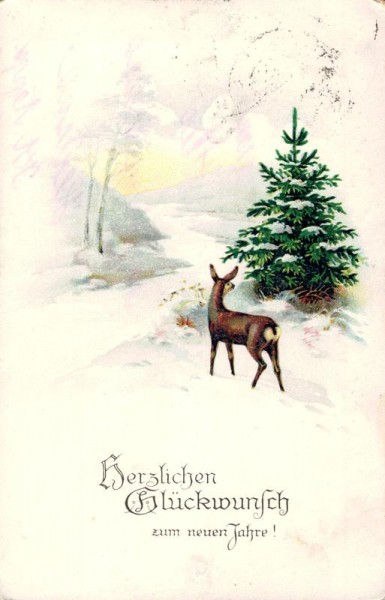 Neujahrsglückswünsche Vorderseite