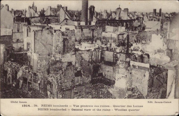 Reims bombardé