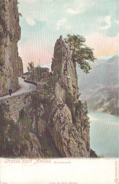 Strasse nach Amden - (Hochwand.)