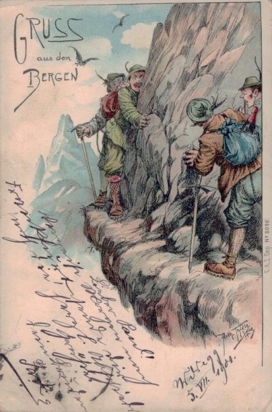 Gruss aus den Bergen, 1901 Vorderseite