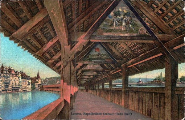 Luzern. Kapellbrücke  Vorderseite