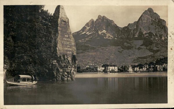 Schillerstein, Brunnen Vorderseite