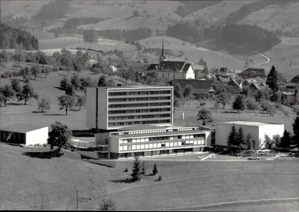 Menzingen, Seminar und Pensionat, Flugaufnahme Vorderseite