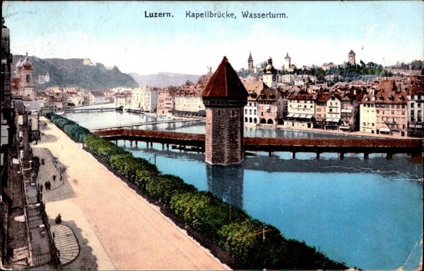 Kapellbrücke/Wasserturm (Luzern) Vorderseite