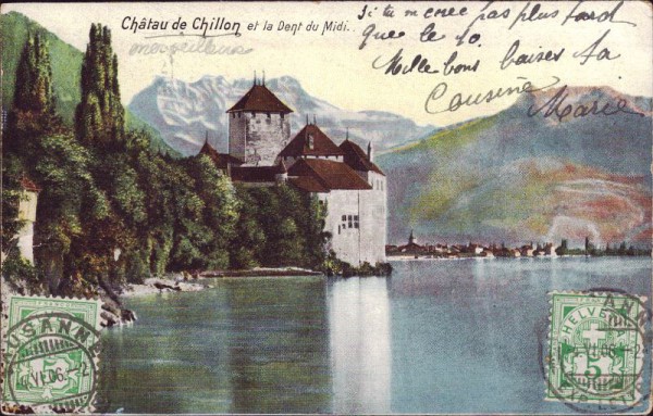 Château de Chillon et la Dent du Midi