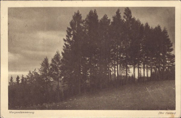 Morgendämmerung, bei Heiden