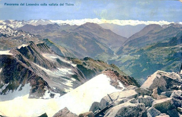 Panorama dal Lucendro colla vallata del Ticino Vorderseite