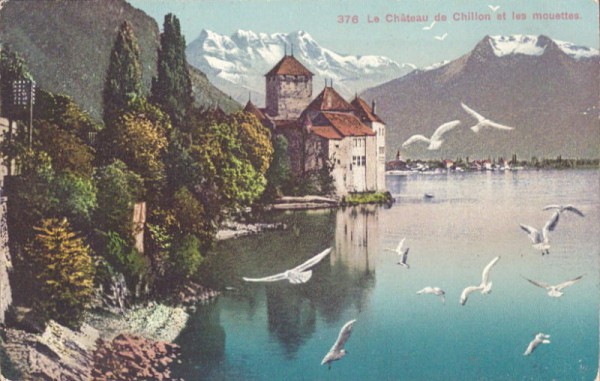 Le Château de Chillon et les mouettes