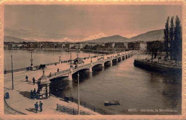 Genève, le Montblanc. 1912 Vorderseite