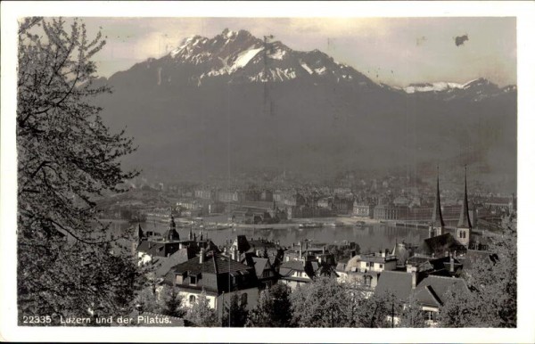 Luzern und der Pilatus Vorderseite