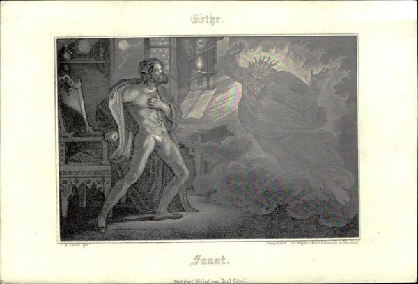 Göthe, Faust, Stahlstich Vorderseite