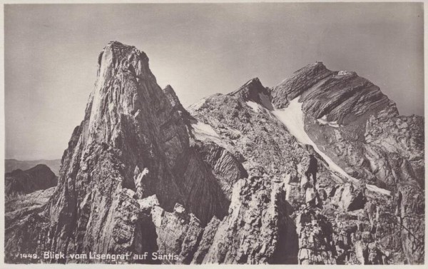 Blick vom Lisengrat auf Säntis Vorderseite