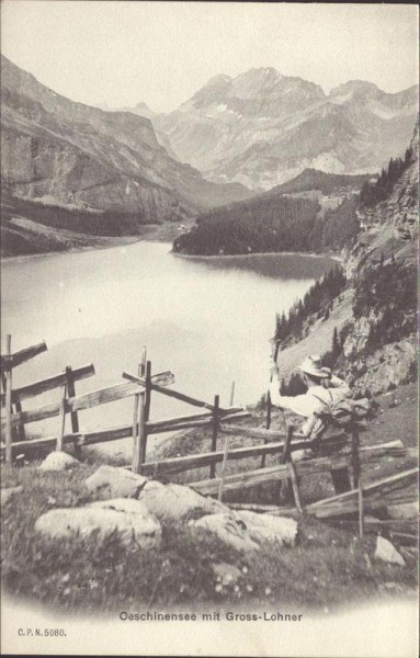 Oeschinensee mit Gross-Lohner Vorderseite