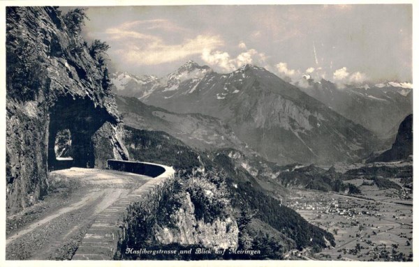 Haslibergstrasse und Blick auf Meiringen Vorderseite