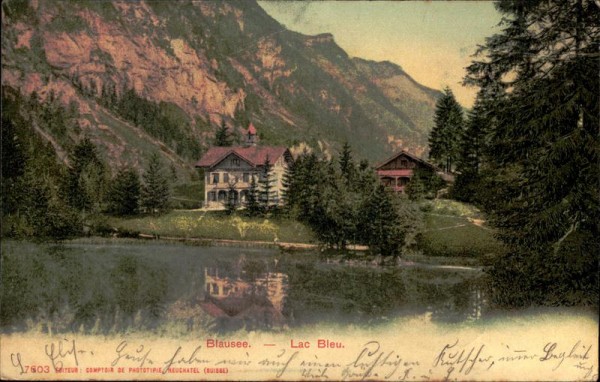 Blausee. - Lac Bleu. Vorderseite