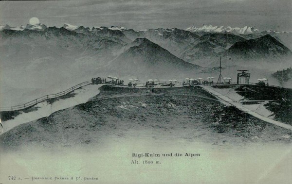 Rigi-Kulm und die Alpen Vorderseite