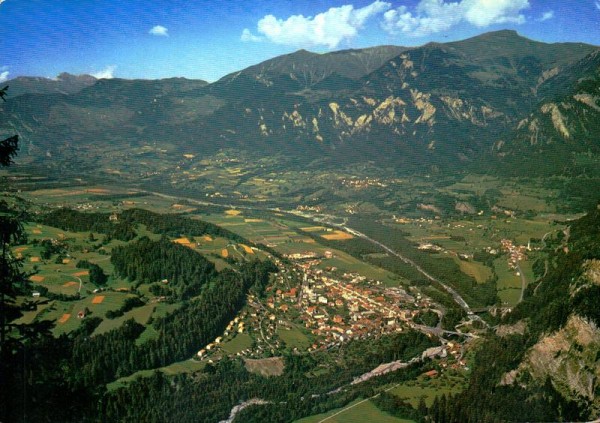 Thusis mit Domleschg und Stätzerhornkette Vorderseite