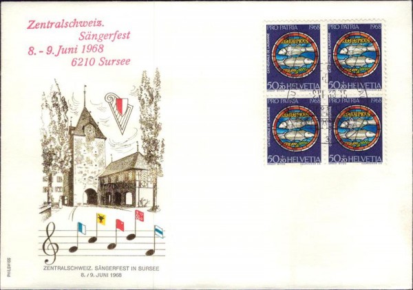 Sursee, Sängerfest 1968, Briefumschlag Vorderseite