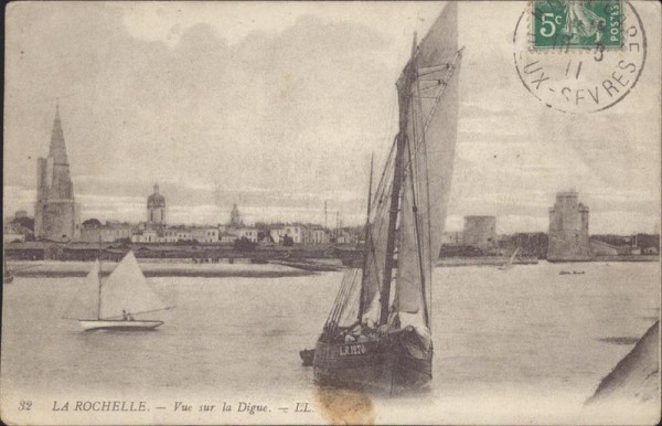 La Rochelle, Vue sur la Digue Vorderseite
